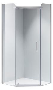 BPS-koupelny Pětiúhelníkový sprchový kout HYD-PK91A 80x80 bílá/transparent - bez vaničky