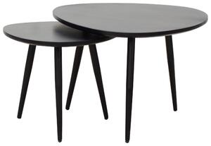 SADA KONFERENČNÍCH STOLKŮ, černá, dřevo, kov, 74/68/45 cm Carryhome - Konferenční stolky