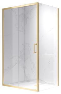 BPS-koupelny Obdélníkový sprchový kout HYD-OK104B 110x90 zlatý kartáčovaný/transparent - bez vaničky