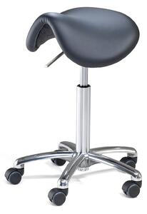 AJ Produkty Sedlová židle DERBY FLEX, umělá kůže, černá