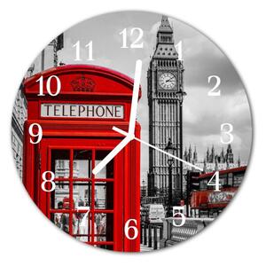Nástěnné hodiny obrazové na skle - Londýn