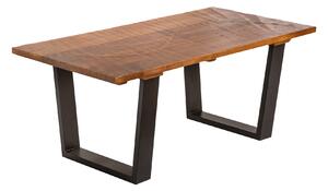 Noble Home Hnědý masivní mangový konferenční stolek Corpius, 100 cm