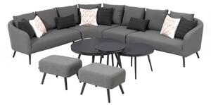 Doppler MELIA LIKA-TEX® šedá, luxusní zahradní sestava, pro 9 osob