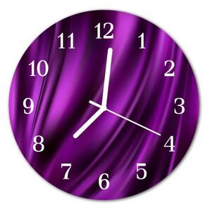 Nástěnné hodiny obrazové na skle - Design fialový