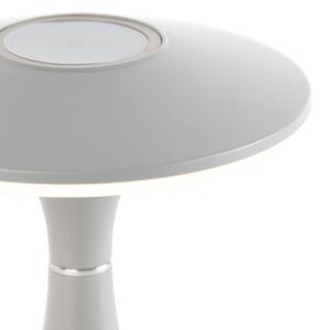 Stolní lampa šedá vč. 3-stupňové LED stmívatelné IP44 dobíjecí - Espace