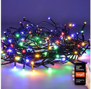 Solight LED WIFI smart venkovní vánoční řetěz, 240 LED, 12m, přívod 5m, teplá bílá + vícebarevný Solight 1v12-WIFI
