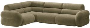 Micadoni Olivově zelená rohová pohovka Neo 295 cm, levá