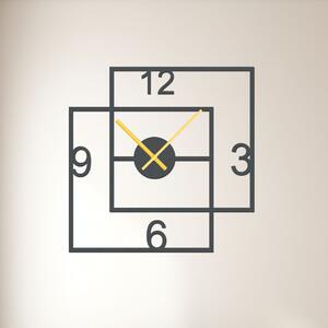 Nástěnné hodiny Double Square Zvolte barvu dekoru: Antracitová | Velikost hodin: 40x40