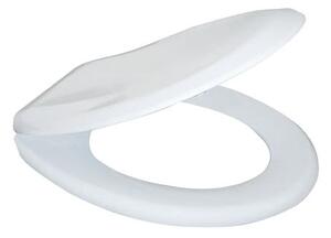 Sedátko klozetové univerzální, duroplast, antibakteriální úprava, bílá, kovové úchyty