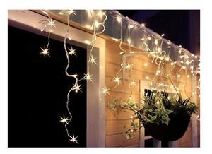 Solight LED vánoční závěs, rampouchy, 120 LED, 3m x 0,7m, přívod 6m, venkovní, teplé bílé světlo Solight 1V40-WW-1