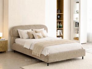 Designová manželská postel 140x200 ILDIKA - béžová / černá