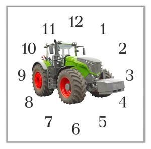 Nástěnné hodiny 30x30cm traktor Fendt - plexi