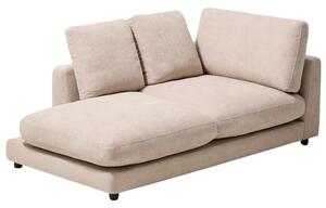 Kave Home Béžová bouclé lenoška Gala 193 cm, levá