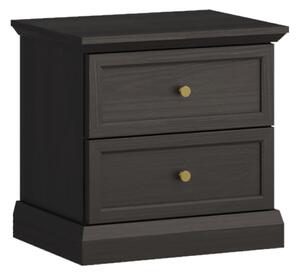 LUCCA c | noční stolek SN se zásuvkami | 51,9 cm | černá