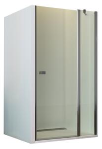Dveře jednokřídlé s pevnou stěnou v rovině 1000x2000 mm, aluchrom/sklo 6 mm čiré, úprava AP, D10