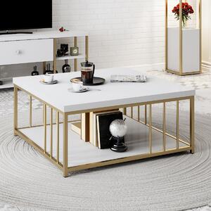 Konferenční stolek Zen (Bílá + Zlatá). 1073449