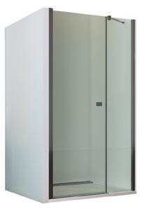 Dveře jednokřídlé s pevnou stěnou v rovině 1000x2000 mm, aluchrom/sklo 6 mm čiré, úprava AP, D10