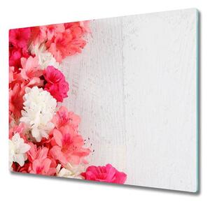 Skleněná deska - D65120570 - Květy růžové 60 x 52 cm