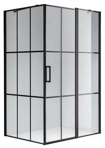 BPS-koupelny Obdélníkový sprchový kout HYD-OK03AM 100x90 černá/transparent - bez vaničky