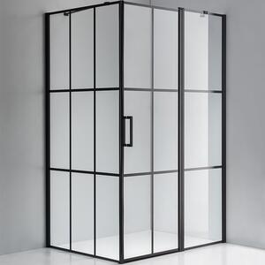 BPS-koupelny Obdélníkový sprchový kout HYD-OK02AM 100x80 černá/transparent - bez vaničky