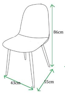 Sametová Židle Lio Zelená