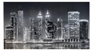 PVC obkladové 3D panely Město Dubai černobílé