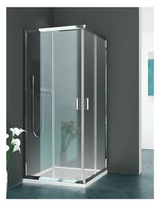 Kout sprchový čtverec, rohový vstup, 900x900x1900 mm, profil brillant, výplň transparent, AFRODITA