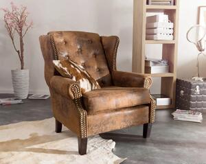 Chesterfield Solvey Křeslo hnědé Gobi
