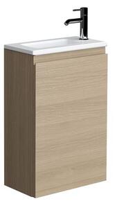 JOY Skříňka závěsná 40 cm pod umyvadlo, 1 dvířka se soft-close, reversibilní, Techwood, scandinavian oak
