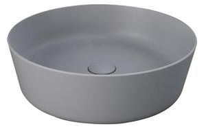 Umyvadlo na desku kruhové 42 cm, bez přepadu, matt grey, RESORT