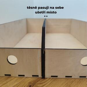Usporadejto.cz Úložný box, dřevěný 20x50x12cm - do spíže i do skříně VASKY20