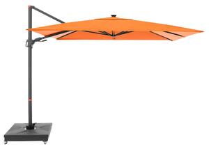 Doppler myZone LED oranžová, výkyvný zahradní slunečník s boční tyčí, 220x300 cm, oranžová