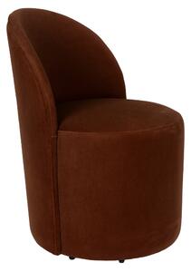 Zuiver Hnědé sametové lounge křeslo PLUSH