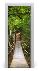 Fototapeta na dveře visací most v lese 75x205 cm