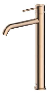 Vysoká umyvadlová baterie SAT Aurum bez výpusti broušená rose gold SATBAUR285BRG