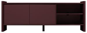 Noo.ma Červený lakovaný TV stolek Rali 160 x 48 cm