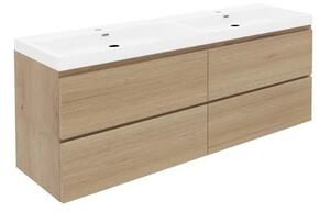 Koupelnová skříňka s umyvadlem SAT B-Way 119x50x45 cm dub mat BWAY2120OAKU4