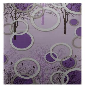 Samolepící fólie kruhy se stromy fialové 45 cm x 10 m