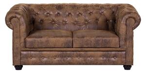Chesterfield Bis Pohovka 2M pro dvě osoby hnědá