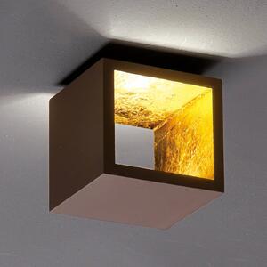 ICONE Cubò - LED stropní svítidlo, 10 W, hnědá/zlatá