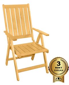 Doppler DOVER, dřevěné polohovací zahradní křeslo