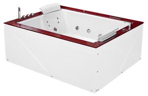 BPS-koupelny Hydromasážní vana HYD-DI666D 180x150, bílá s ohřevem vody