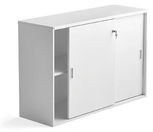 AJ Produkty Skříň s posuvnými dveřmi MODULUS XL, uzamykatelná, 800x1200 mm, bílá