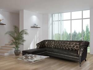 Chesterfield Bristol černá Rohová pohovka