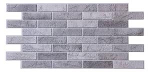 Wall Art Decor, PVC obkladové 3D panely Cihla šedá s šedou spárou