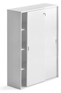 AJ Produkty Skříň s posuvnými dveřmi MODULUS XL, uzamykatelná, 1600x1200 mm, bílá