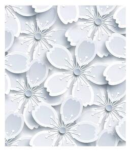 Samolepící fólie Gekkofix Květy bílé šíře 45 cm