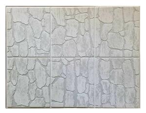 3D - PVC obkladový panel - Kámen na kachličce bílý