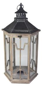 Dřevěná lucerna D2672/ Velká 80 cm