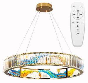 Toolight Toolight, LED stropní svítidlo 60cm + dálkové ovládání APP1748-CP, zlatá-průhledná, OSW-07894